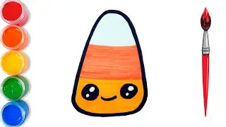 How To Draw A Cartoon Candy Corn For Kids