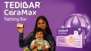 Tedibar Ceramax Bathing Bar | Gentle Care with Ceramides & Vitamin E | 100% Soap-Free
