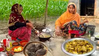 টাকিমারি চরে বৃদ্ধ দাদা ও দাদির কষ্টের জীবন,ও মজার রান্না\\ মেটে আলু দিয়ে মাংস ঝোল \village cooking