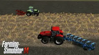 Fs14 Farming Simulator 14 - Two Plow in Same Field Timelapse #306