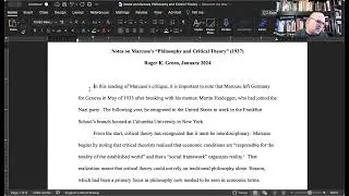 Intro to Critical Theory Lecture 1: Marcuse's 