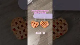 Sculpting Heart Cherry Pies! #polymerclay #polymerclayearrings #clayart #sculpting #artist #foodart