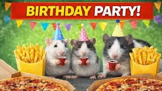 🎉 My Pet Rat&rsquo;s BIRTHDAY PARTY 🐭🍕 | Pizza, Snacks & Cute Chaos!#ratbirthday #petrats #cuteanimals