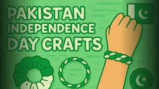 Pakistan Independence Day Crafts  | DIY Scrunchie, Bracelet & Badge | 14 August Special