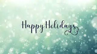 2 Hour Happy Holidays Background in Blue and Silver with Holiday Music