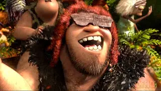 Las invenciones MÁS estúpidas del cavernícola 😂 | Los Croods | Clip en Español 🔥 4K