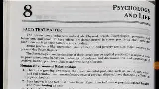 CLASS 12 - CHAPTER 8 : PSYCHOLOGY AND LIFE