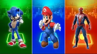 Sonic VS Mario VS Spiderman | Tiles hop