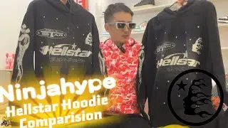Ninjahype Cheap Black Red Hellstar Hoodie Comparison with Pandabuy Clothing #dhgate #haul #reps