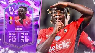 LIGUE 1 SPEEDSTER!! 💨 86 FUT Birthday J&eacute;r&eacute;my Doku Player Review! FIFA 22 Ultimate Team