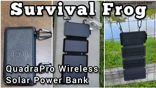 Survival Frog QuadraPro Wireless Solar Power Bank | Frog & Co. | Emergency Preparedness Prep