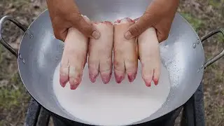 Fried Pig Feet Curry Recipe | Pig Feet and Bitter Melon Cooking Recipe