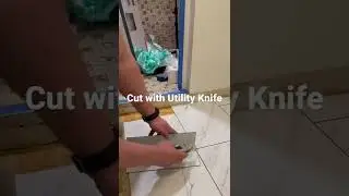 How to Install Peel & Stick Vinyl Tile! #diyhomedecor #peelandstick #bathroomdesign #howtotile #tile