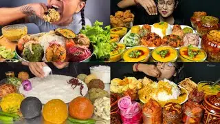 ASMR EATING LOTS OF ALU BHARTA WITH DAL AND WHITE RICE #asmr #mukbang 