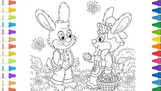 Easter Bunny Coloring Page | Coloring Rabbit | The Coloring Pages