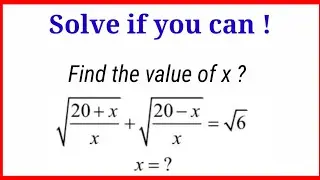Find the value of x ?/ Olympiad math problem #mathsolympiad