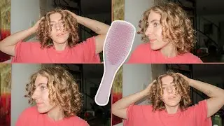 Perfekt definierte Locken mit einer B&uuml;rste ⁉️ (Denman Brush Dupe) // NATURLOCKEN STYLEN