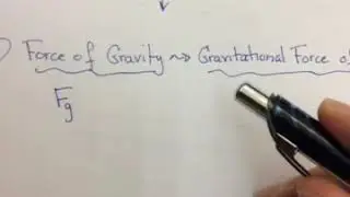 Physics 11 Introduction to The a Force Of Gravity Part 1