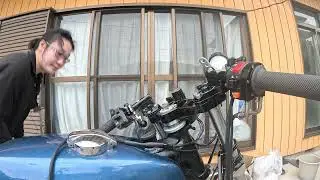 SR500　逆タップからのステムボルトを抜く！🐱②
