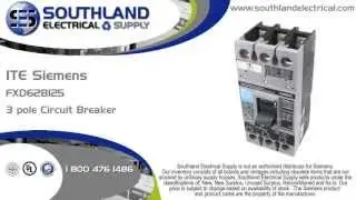 ITE Siemens FXD62B125, 125 Amp, 600 Volt, 3 Pole Circuit Breaker