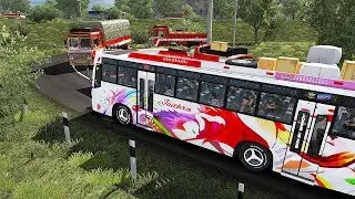 Ashok Leyland Bus Driving on Most Dangerous Curvy Road | ETS2