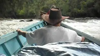 Heading upriver on the Kapuas River in West Kalimantan, Indonesia