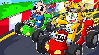Volviéndome el MEJOR Piloto de KARTS En Roblox! | 2 Noobs vs CARRERA de KARTS
