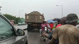 Bonaberi - Douala Cameroon. Traffic in Bonaberi