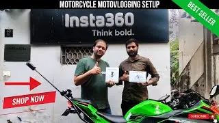 Motorcycle Mount Setup for Motovlogging | Insta360 U Bolt Mount + Selfie Stick Clamp Installation