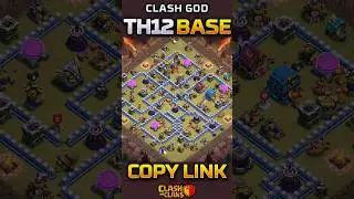 🏆 Town Hall 12 War Base | Anti 2 Star + Anti Air 🚀 | COC War Base 2025