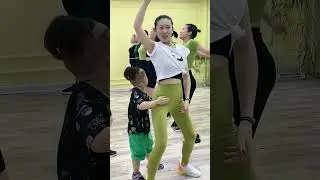 Today, my cute son is my coach! My son teaches his perfect mom how to exercise! #dance #diet