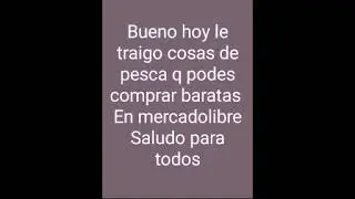 cosas baratas en mercado libre/pesca/2019