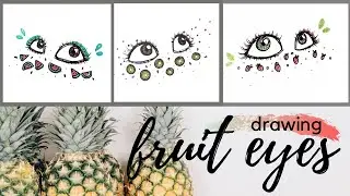 drawing aesthetic fruit eyes tutorial ! | wntnz designs