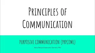 Principles of Communication