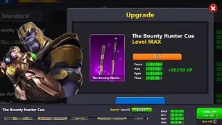 Upgrading the Bounty Hunter Cue to Level Max in 8 Ball Pool