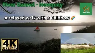 Rainbows at high tide | Newquay Gannel Estuary Relaxing Walk in 4K