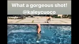 Kaley Cuoco Stuns Flipping Her Hair In Smoking Swimsuit Pool Video