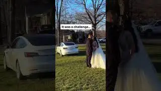 A guy filmed the whole wedding video with Tesla cameras! 📸💎