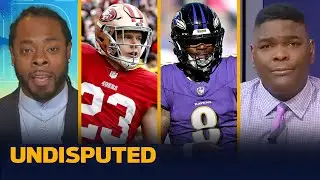 Lamar Jackson, Brock Purdy or Christian McCaffrey: Who's the frontrunner for MVP? | NFL | UNDISPUTED