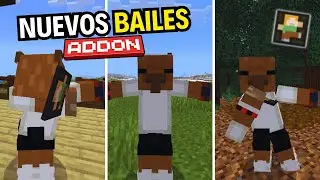 NUEVOS BAILES PARA MINECRAFT BEDROCK 🔥 | REVIEW COMPLETA ADDON NOT ENOUGH EMOTES 🕺🏻