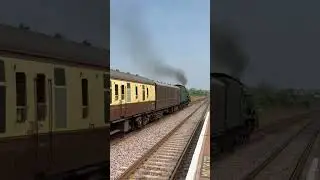 Vintage Trains 7029 Clun Castle and 47773 (D1755) pass Worle from Plymouth to Bristol Temple Meads.