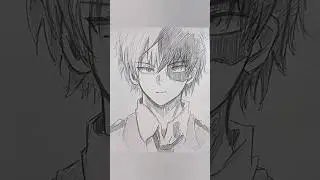 Todoroki Drawing Easy #art #drawing #todoroki #myheroacademia #anime #viral #shorts