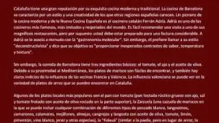 Spanish English Parallel Texts Barcelona (Part 5) Gastronom&iacute;a