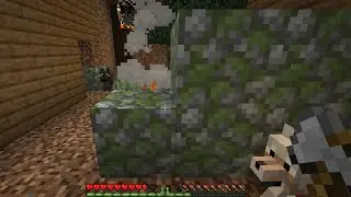 Old Growth Pine Taiga - basic base with wolves and surprise appearances by Creepers and an Enderman