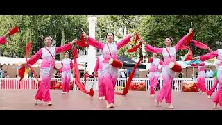 Chinese Festival | Portland Chinese Dance Troupe | Brilliant Red Mountain Peonies In Full Bloom