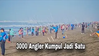 Begini jadinya kalau 3000 Angler kumpul Jadi satu Mancing Bareng Parisaner kebumen 