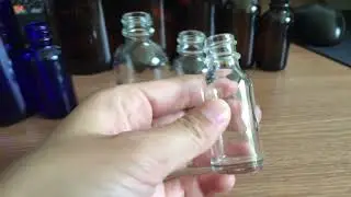 1/2 OZ  1oz 2oz Clear Boston Round Bottles