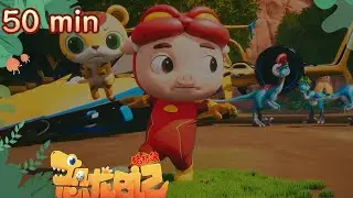 【恐龙日记5】GG Bond: Dino Diary 5丨迷糊博士拍到恐龙星上不明物体，猪猪侠前去一探究竟，结果被吓得一路狂跑丨 50分钟畅享版 #猪猪侠01