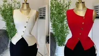 How To Cut And Sew A Beautiful Design Blouse. Profitable For Business RTW. #beginners #diy 