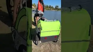 Eagle electric bike + child trailer = ultimate travel mode 🛴🍃 #haoqiebike #haoqi